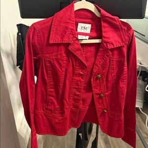Live a Little Red Jean Jacket